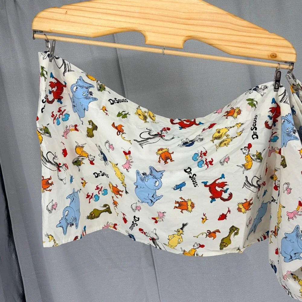 Dr. Seuss Window Valance 108x17 White Multi Character Toss Cat in the Hat Grinch